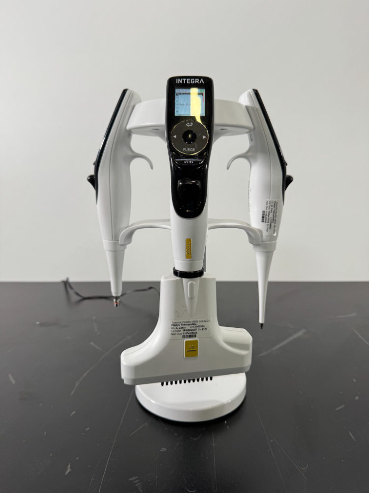 Image of Integra Single & Multichannel Electronic Pipettes w/ Stand - Quantity 3